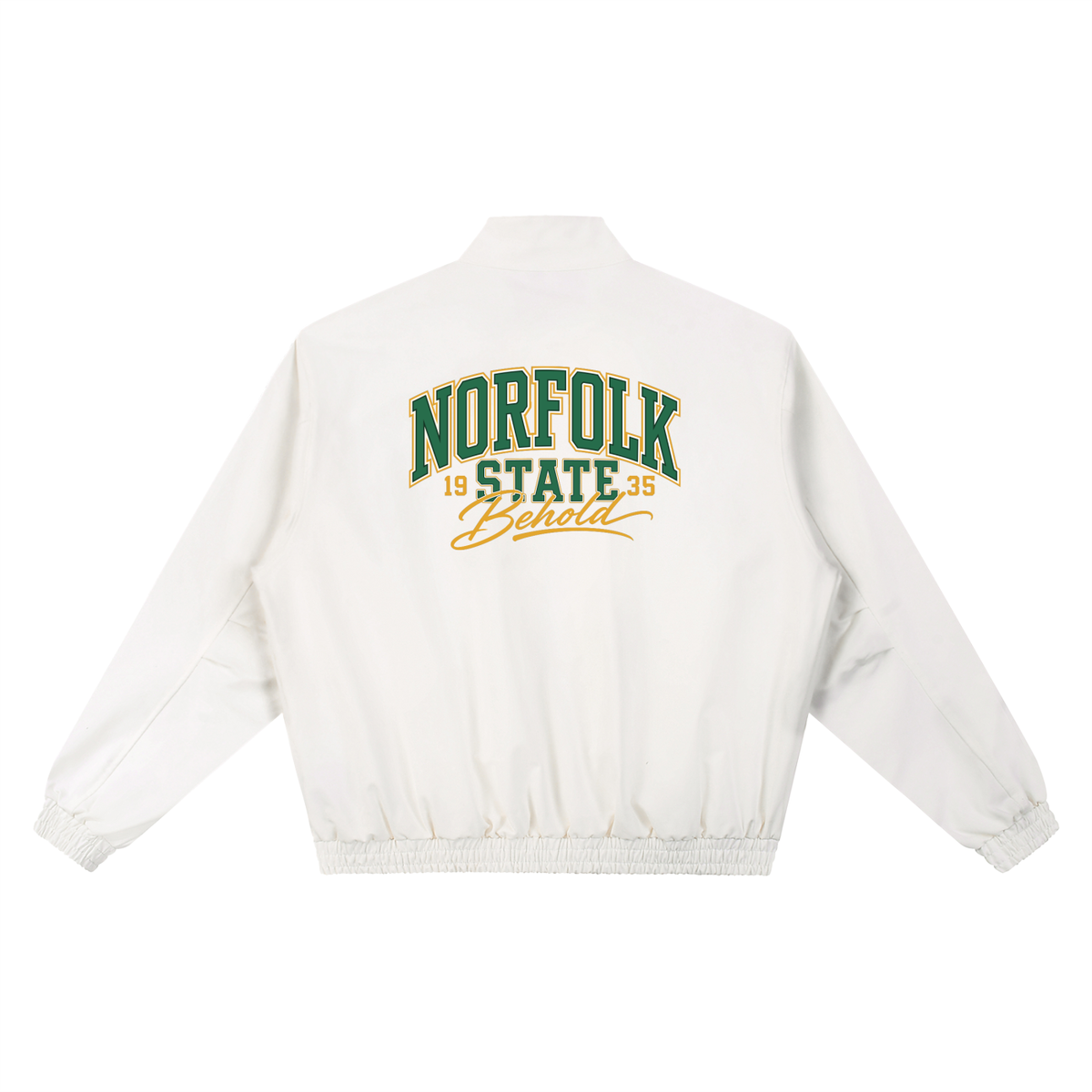 NSU Big Behold Stand Collar Bomber Jacket