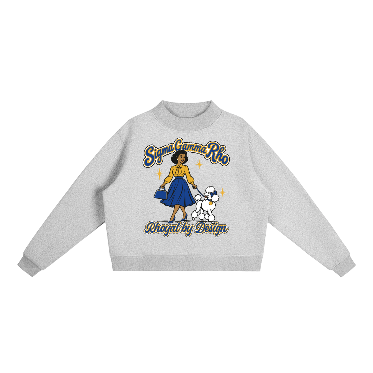 Vintage Rhoyalty Essential Fleece Mock-Neck Crew Sweatshirt