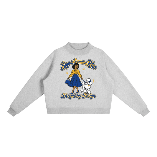 Vintage Rhoyalty Essential Fleece Mock-Neck Crew Sweatshirt