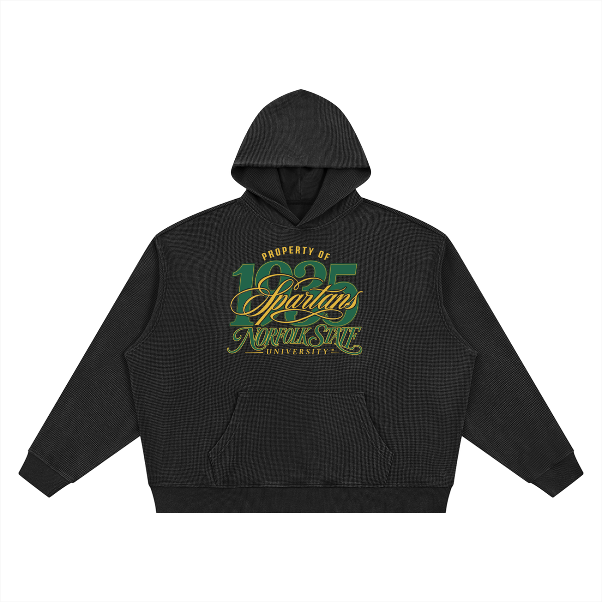 Property of NSU Unisex Vintage Wash Waffle Boxy Hoodie