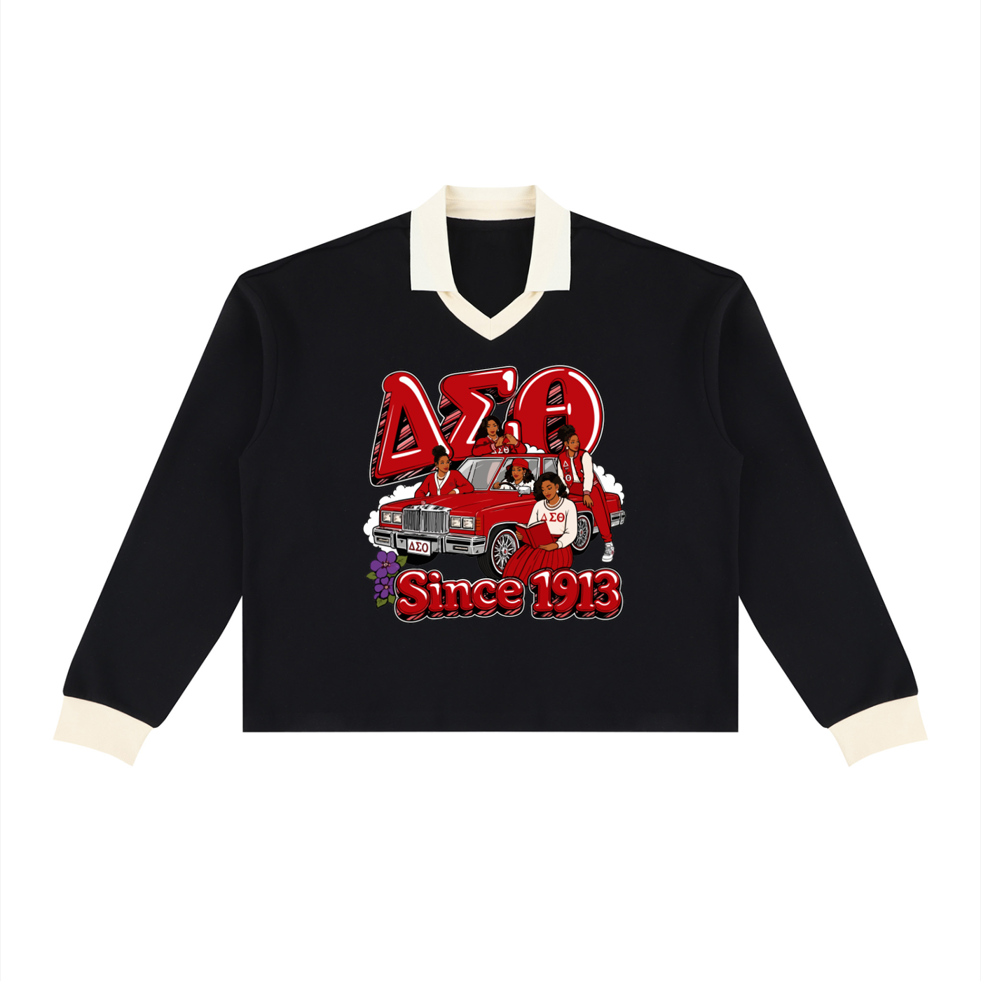 Unisex Color Block Long Sleeve Sweatshirt