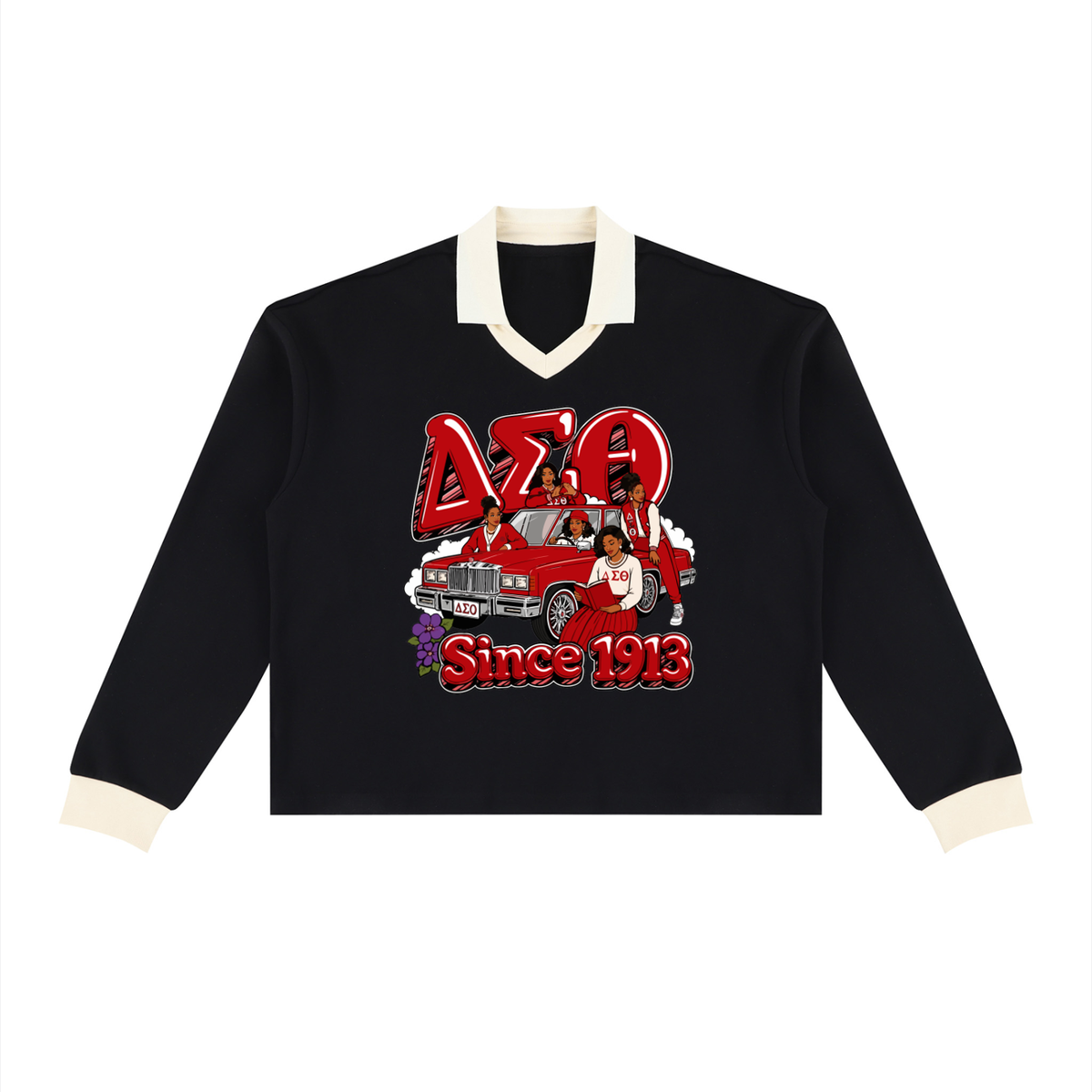 Unisex Color Block Long Sleeve Sweatshirt