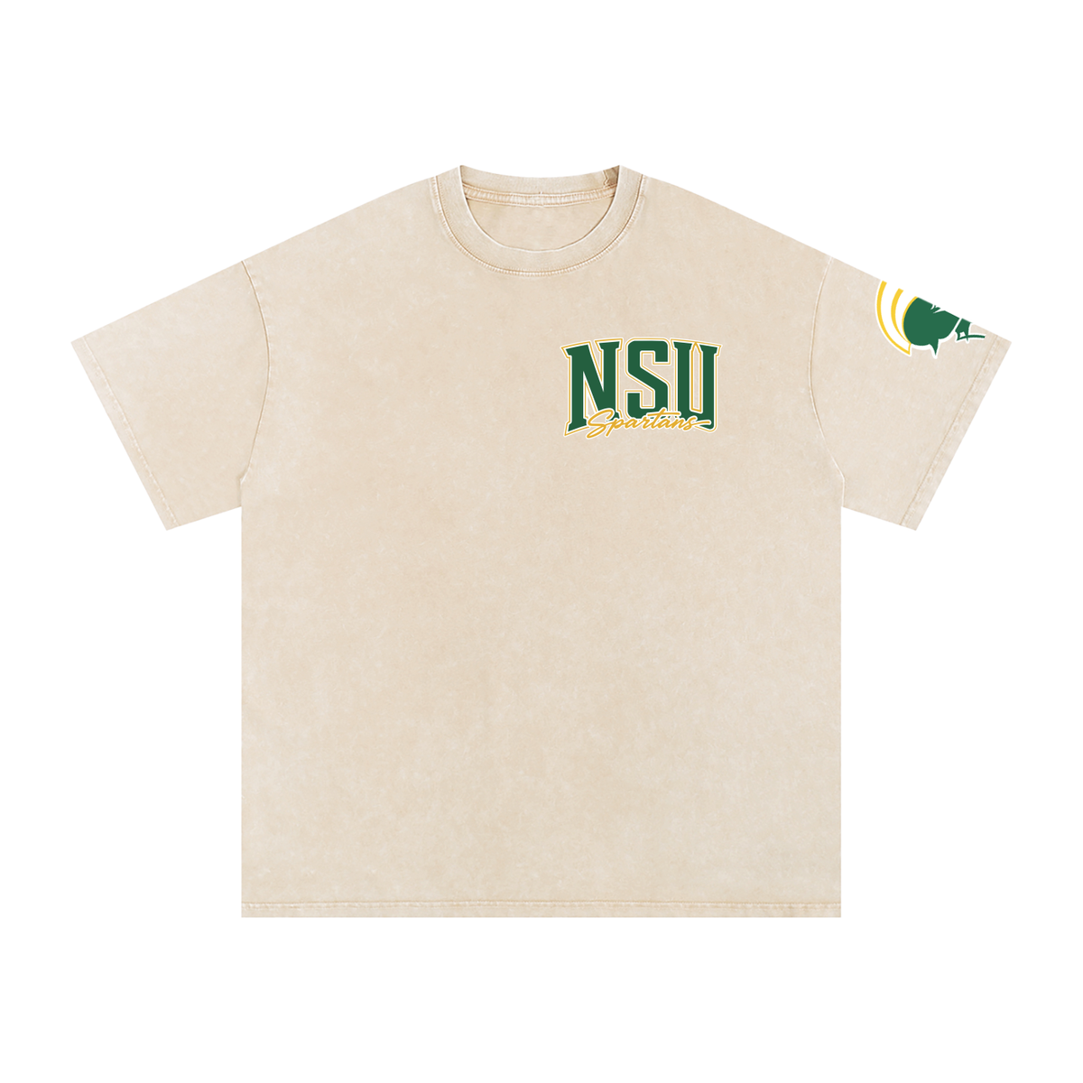 NSU Big Behold Snow Washed Oversized Cotton T-Shirt