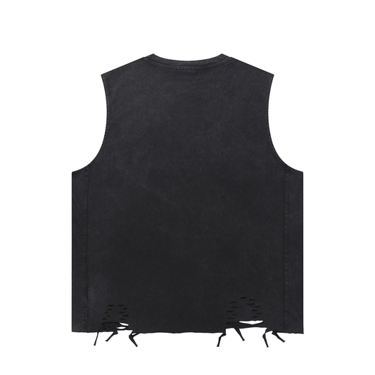 NSU Breakthrough Snow Washed Raw-Hem Tank Top