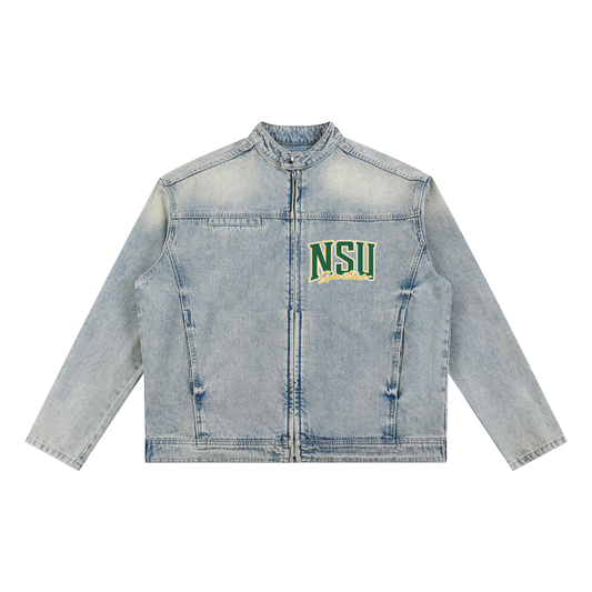 NSU Big Behold Vintage Wash Zip Denim Jacket