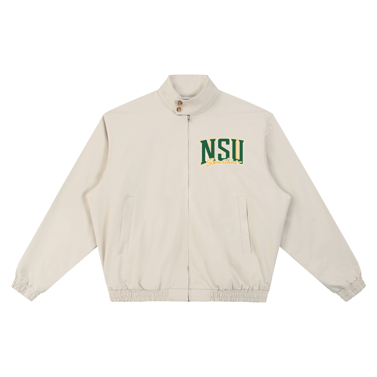 NSU Big Behold Stand Collar Bomber Jacket