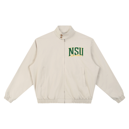 NSU Big Behold Stand Collar Bomber Jacket