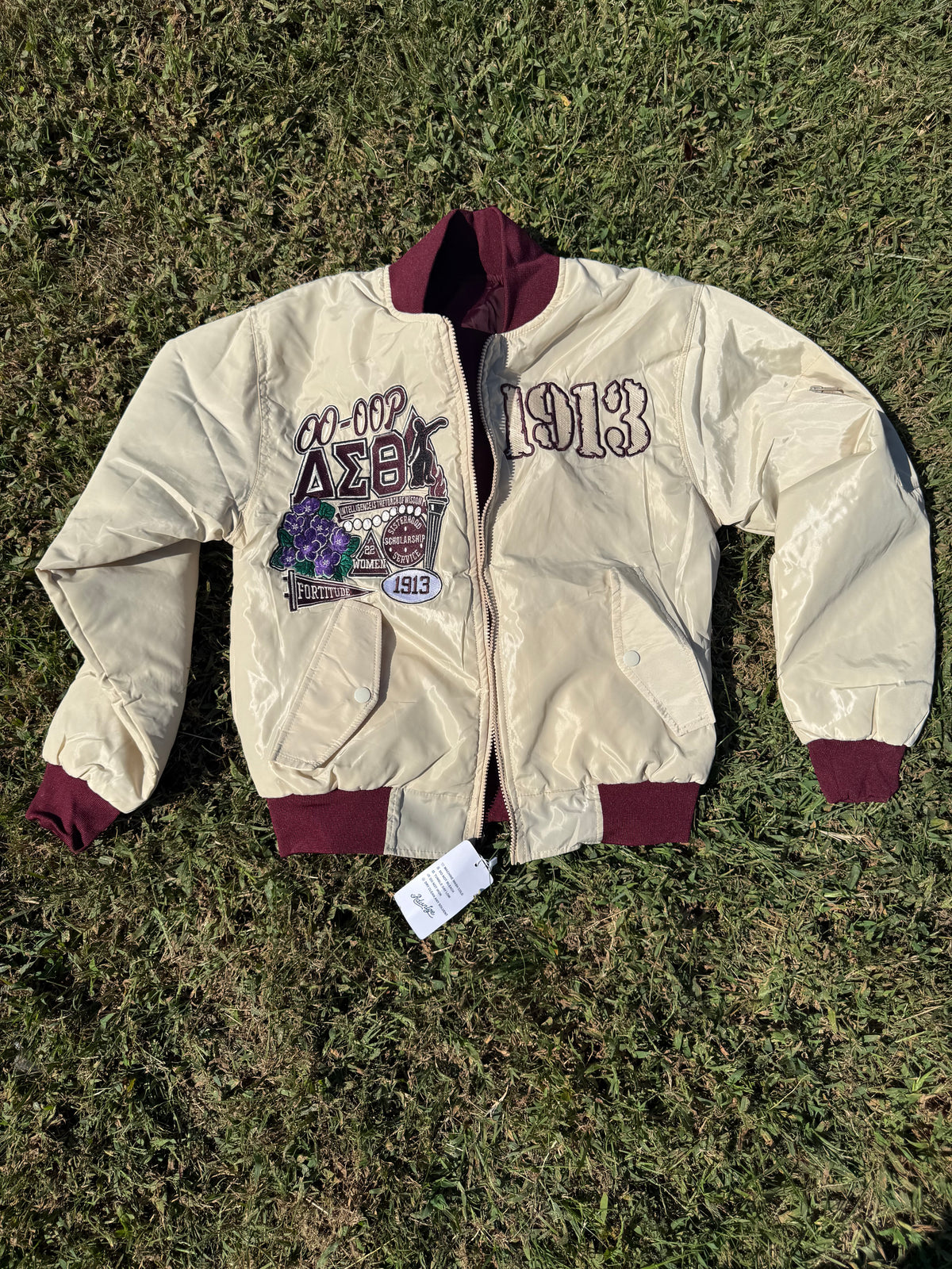 Delta Premium Cropped Patched Up Flight Jacket Premium
