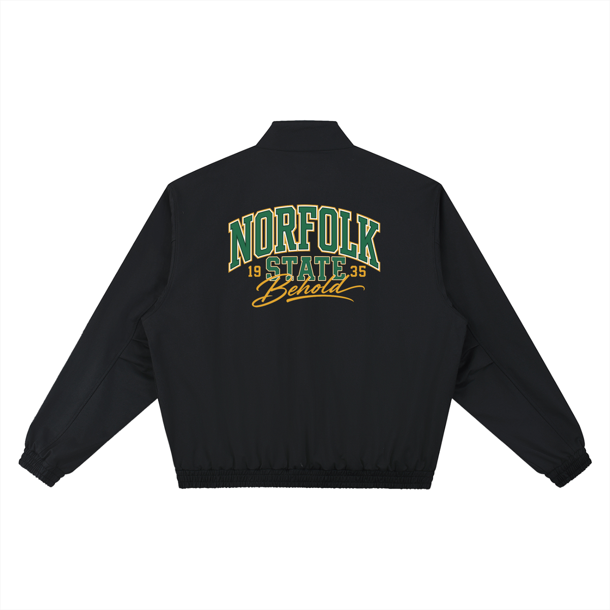 NSU Big Behold Stand Collar Bomber Jacket