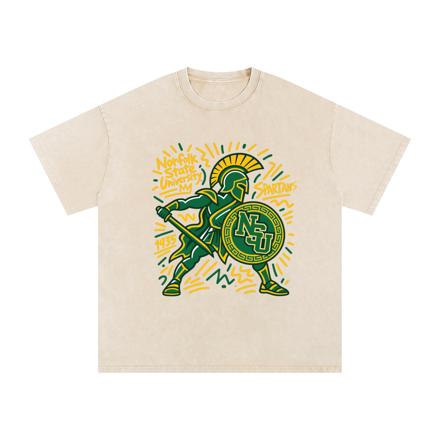 Snow Washed Oversized Cotton T-Shirt