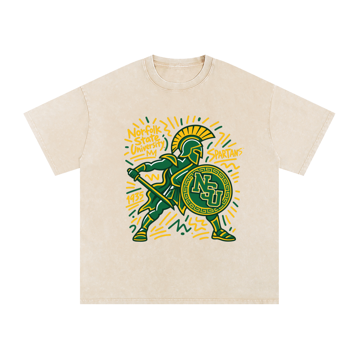 Snow Washed Oversized Cotton T-Shirt
