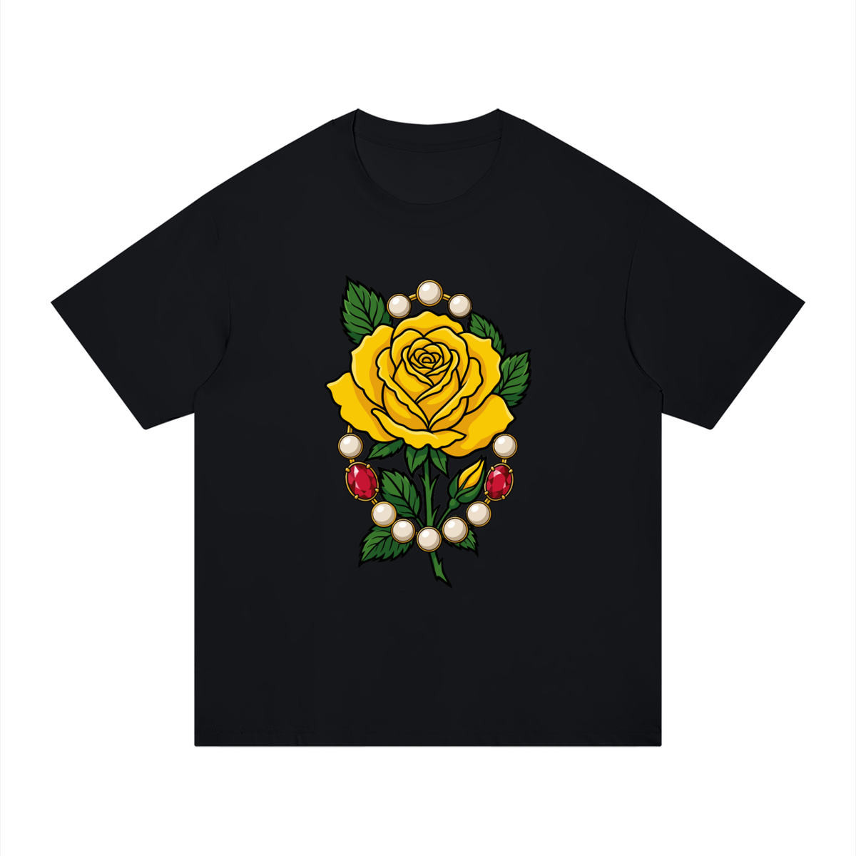 Yellow Tea Rose Regular Fit Cotton T-Shirt