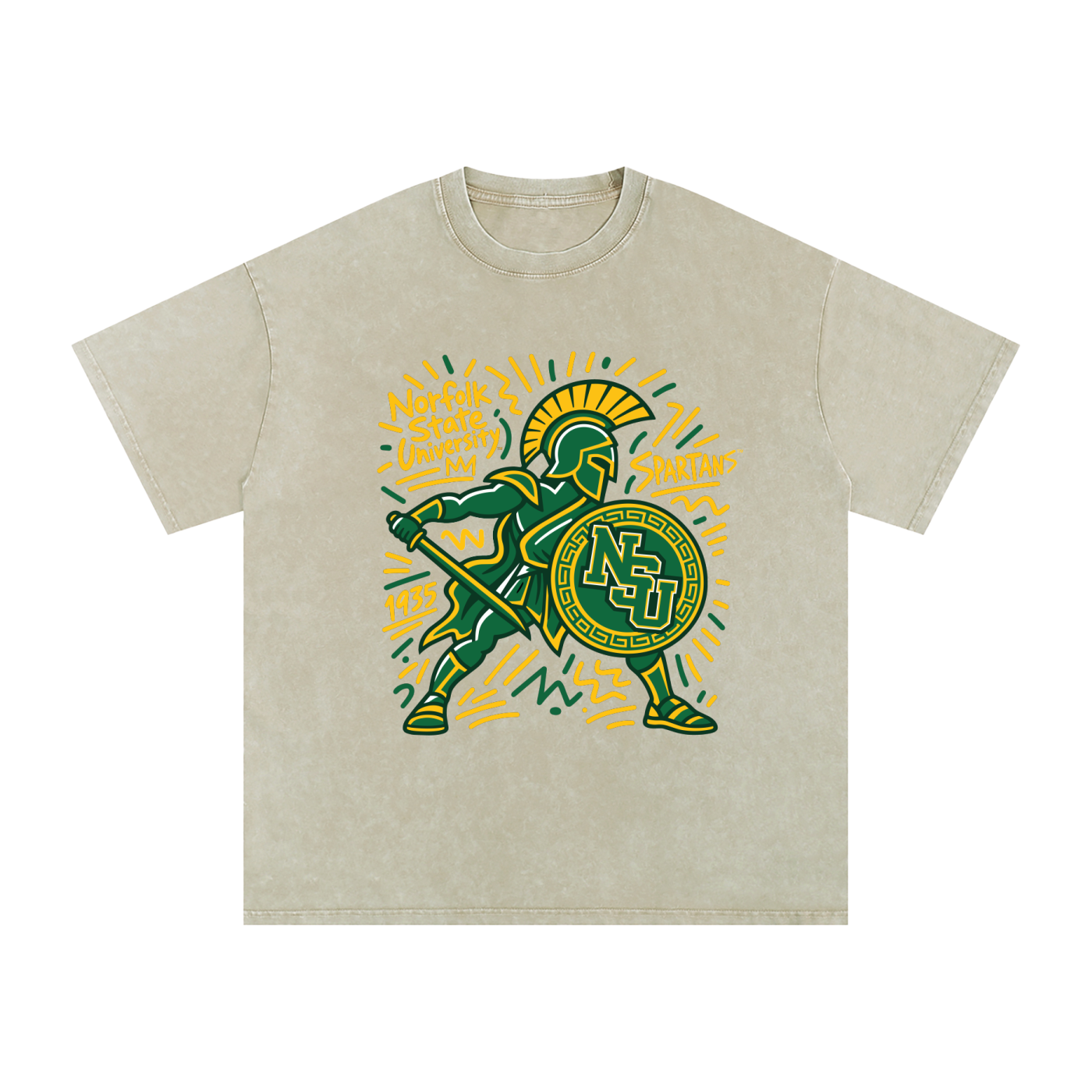 Snow Washed Oversized Cotton T-Shirt