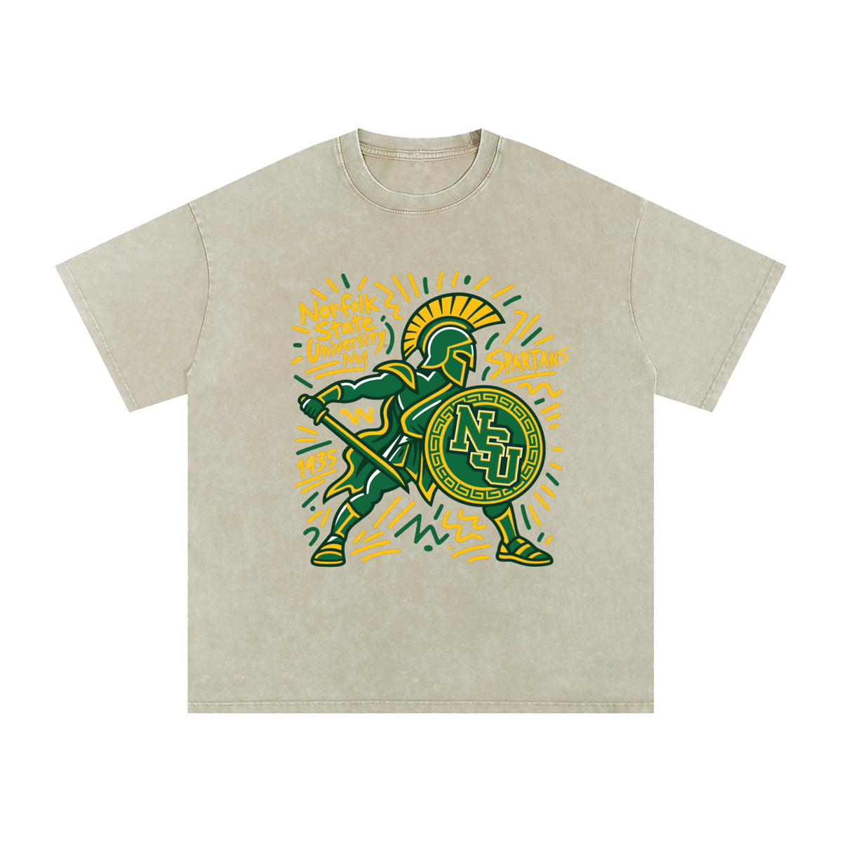 Snow Washed Oversized Cotton T-Shirt