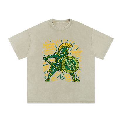 Snow Washed Oversized Cotton T-Shirt