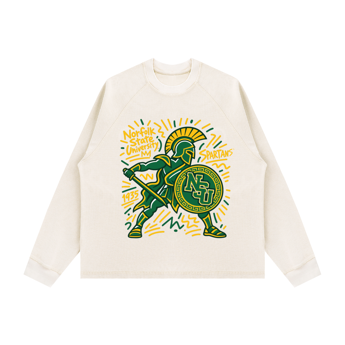 Unisex Vintage Wash Boxy  Waffle T-Shirt