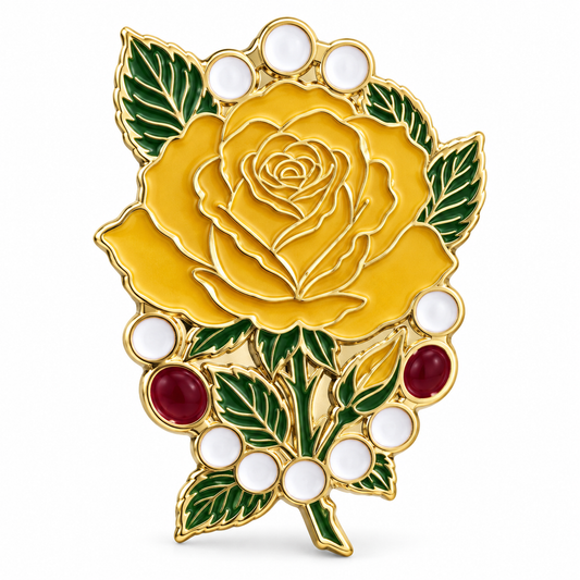 Yellow Tea Roses Lapel Pin