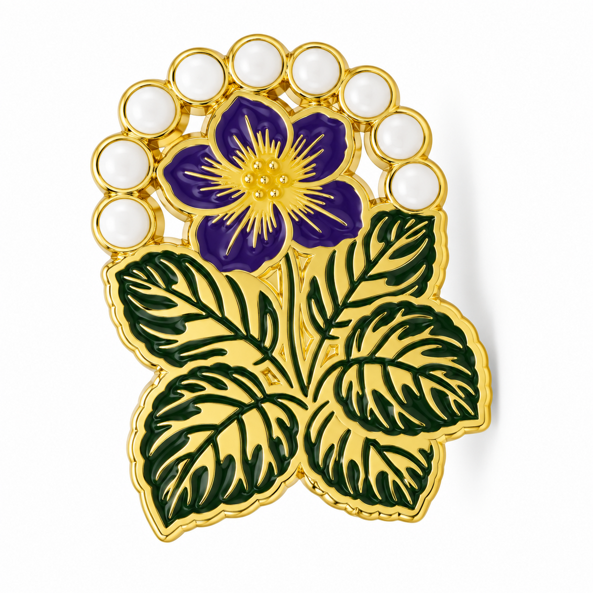 Violet & Pearls Lapel Pin