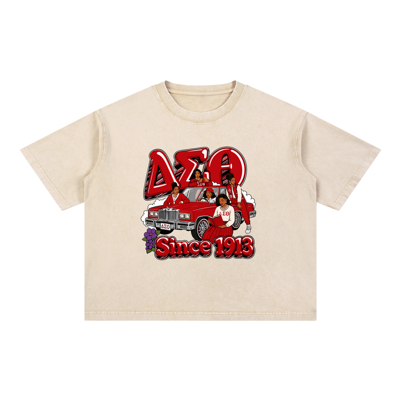 Mineral Wash Boxy Cotton T-Shirt