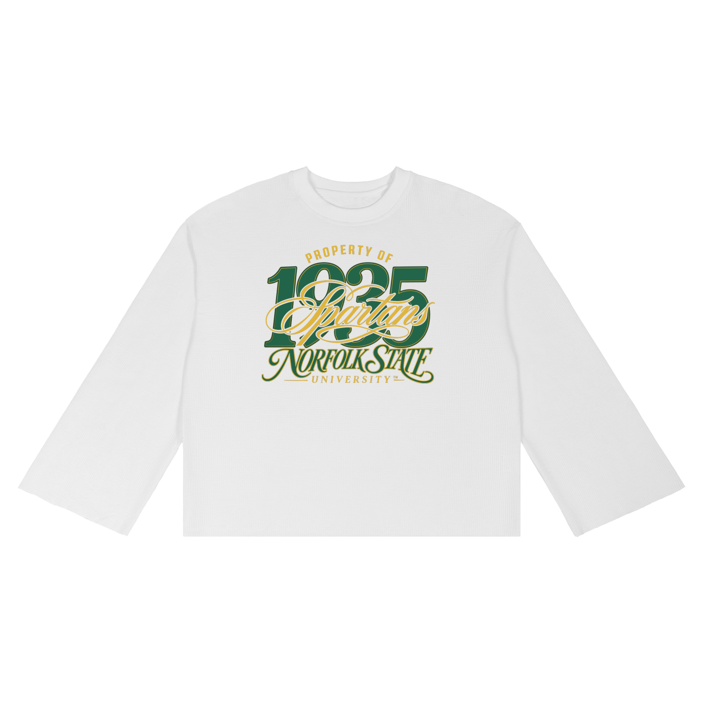 Unisex Waffle Raw Edge T-Shirt