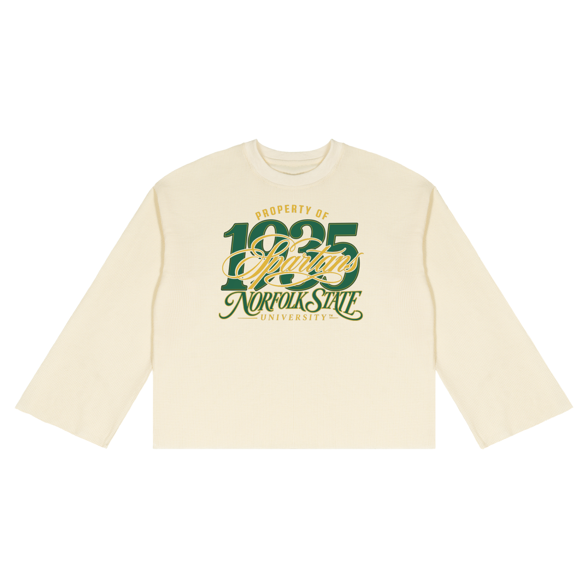 Property of NSU Unisex Waffle Raw Edge T-Shirt