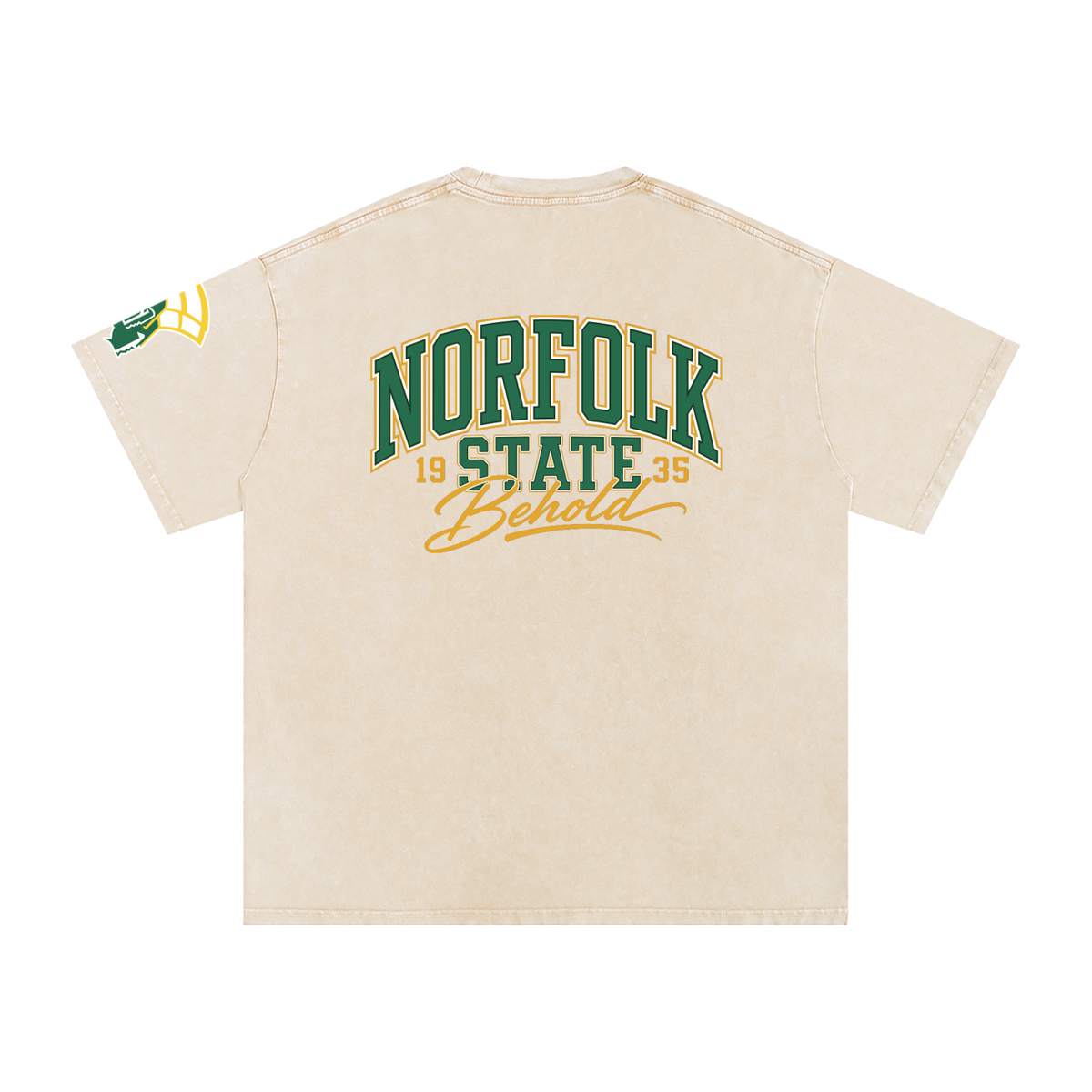 NSU Big Behold Snow Washed Oversized Cotton T-Shirt