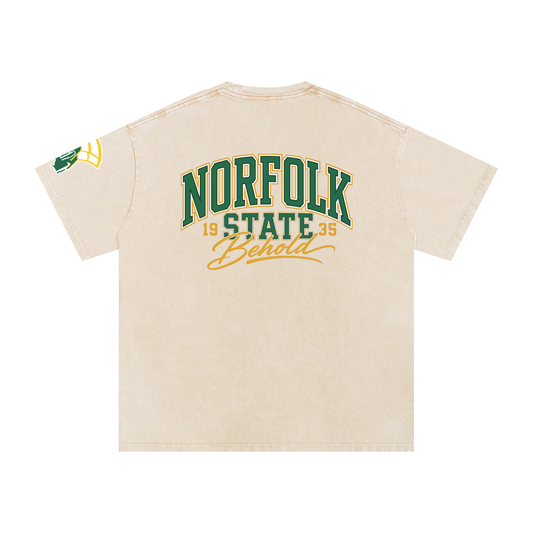 NSU Big Behold Snow Washed Oversized Cotton T-Shirt