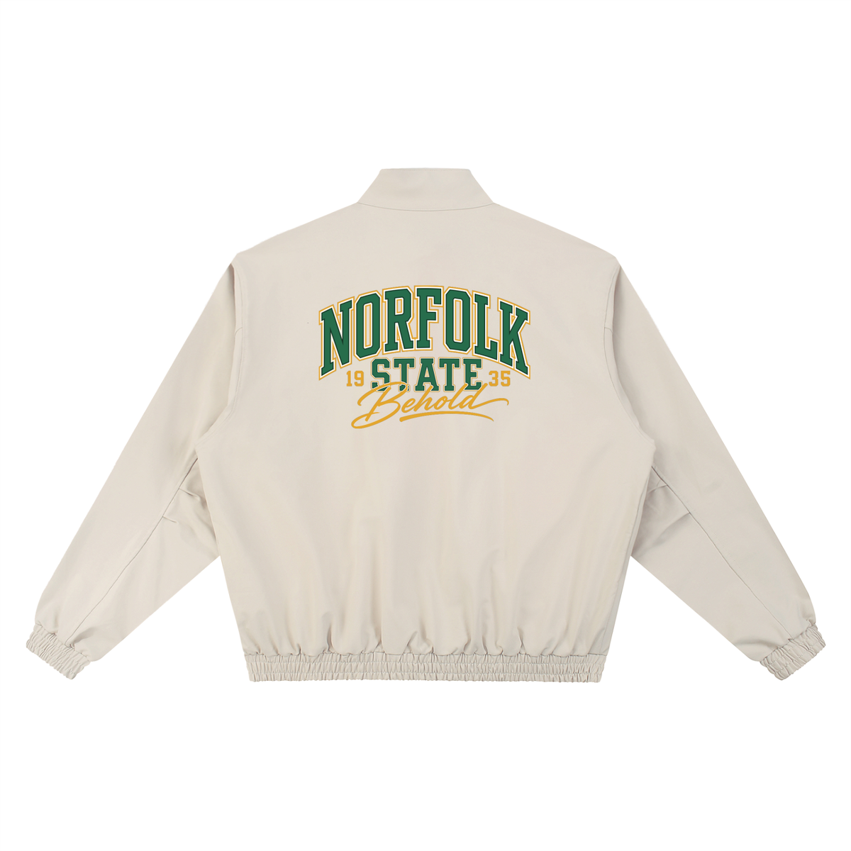 NSU Big Behold Stand Collar Bomber Jacket