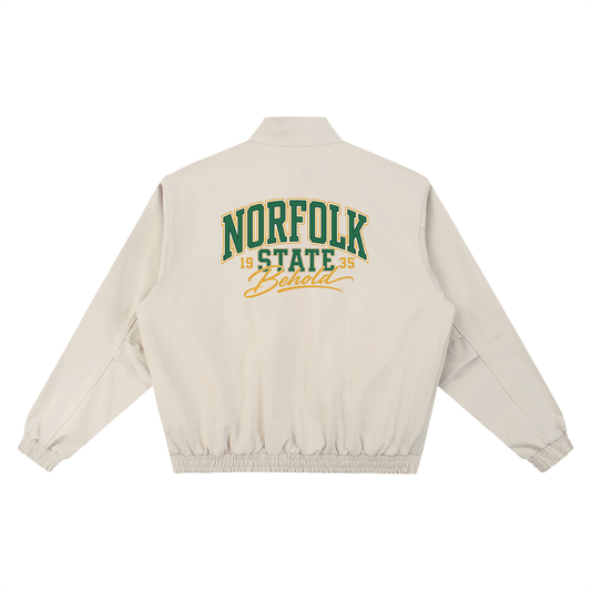 NSU Big Behold Stand Collar Bomber Jacket