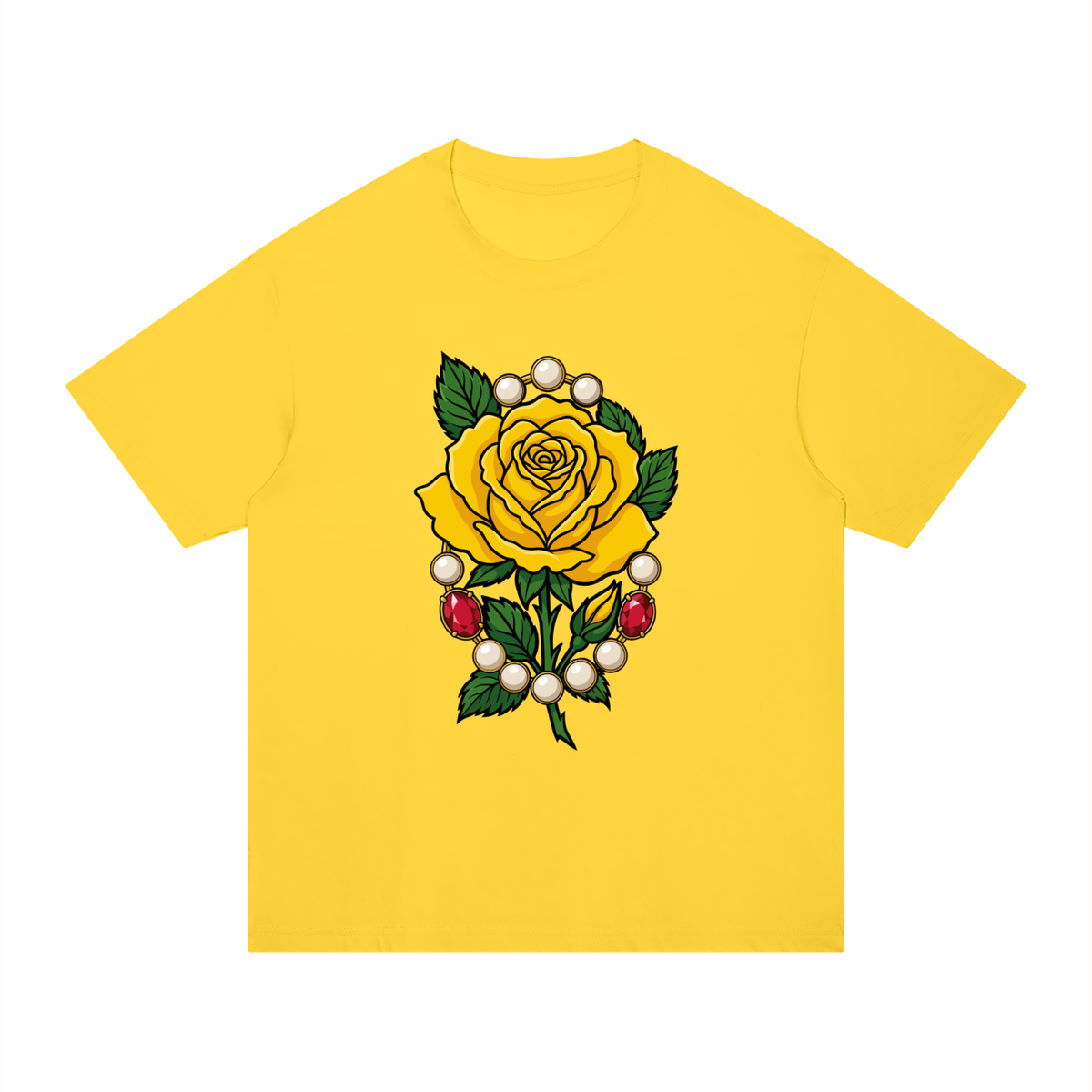 Yellow Tea Rose Regular Fit Cotton T-Shirt