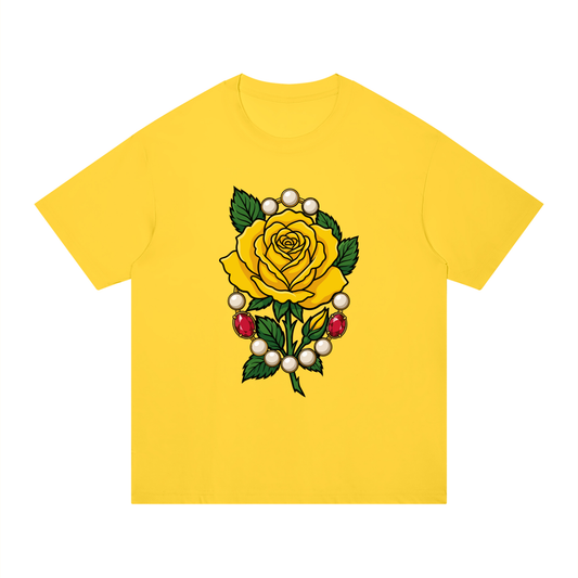 Yellow Tea Rose Regular Fit Cotton T-Shirt